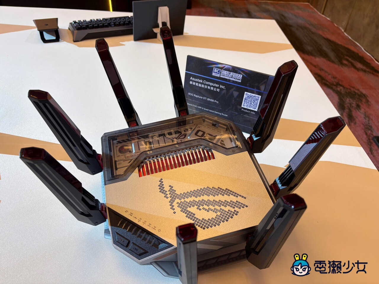 Computex 2026最佳选择奖揭晓:华硕ROG Rapture GT-BN98 Pro Wi-Fi 8路由器亮相 1 华硕ROG Rapture GT-BN98 Pro Wi-Fi 8路由器渲染图