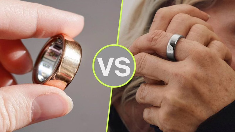 Oura Ring 5 展示了多种配色，包括新推出的浅金色和深玫瑰色