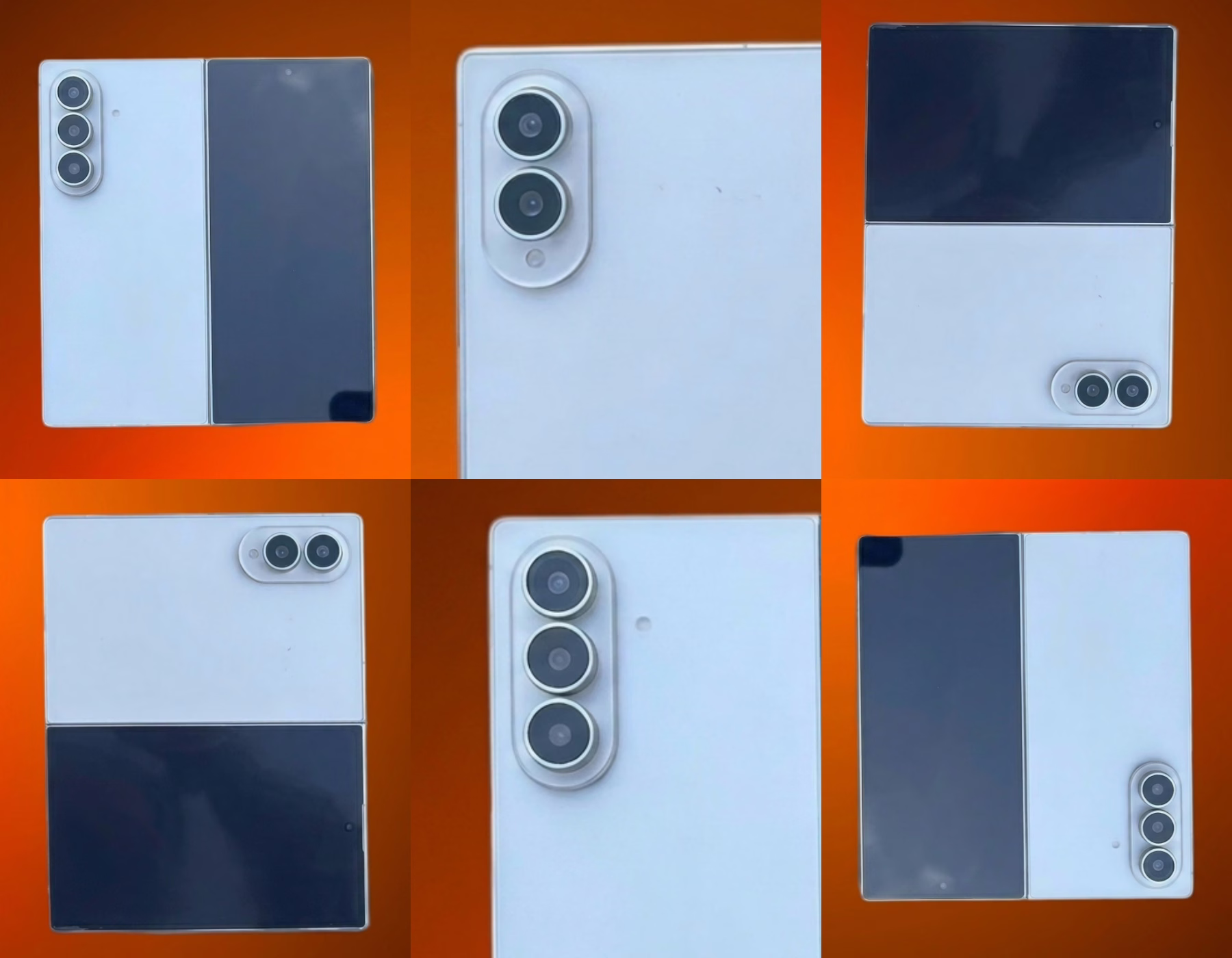 三星Galaxy Z Fold 8（宽）与Fold 8 Ultra（窄）设计模型对比图