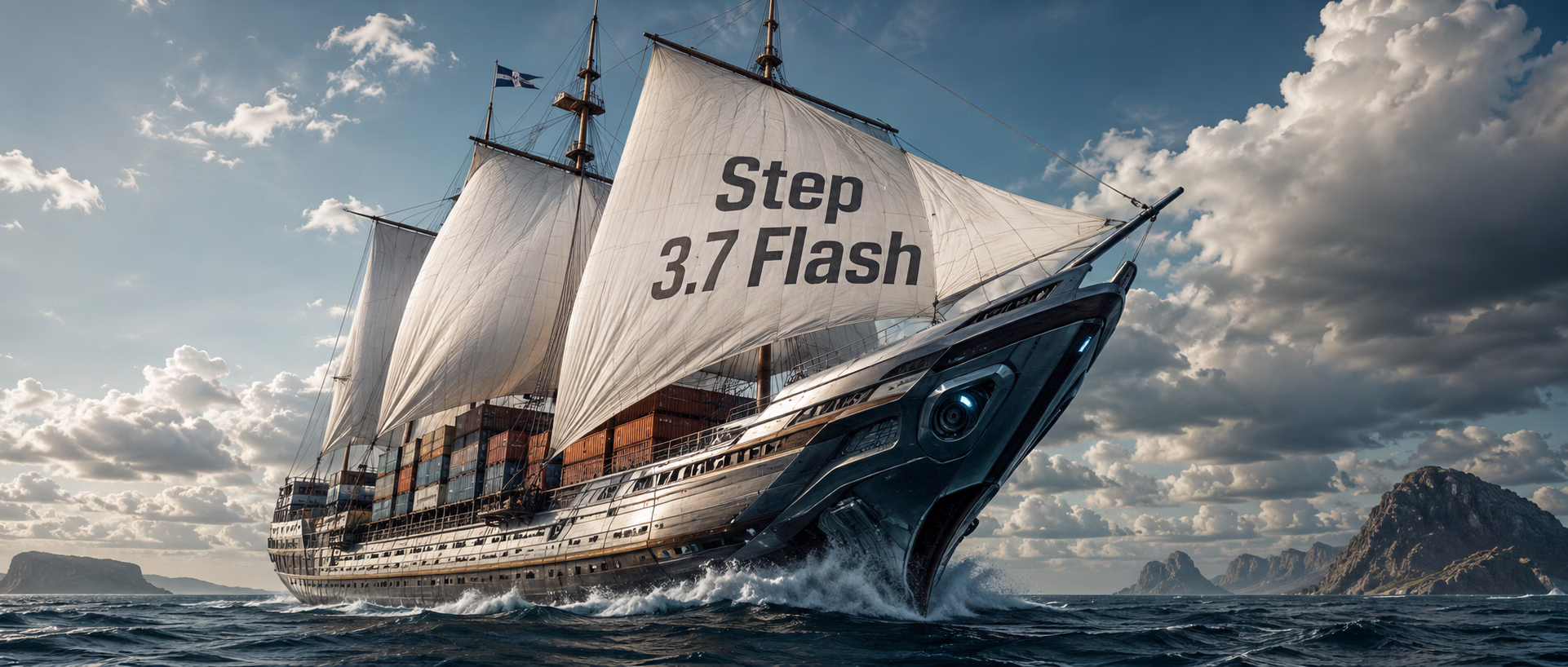 阶跃星辰Step 3.7 Flash模型定位示意图