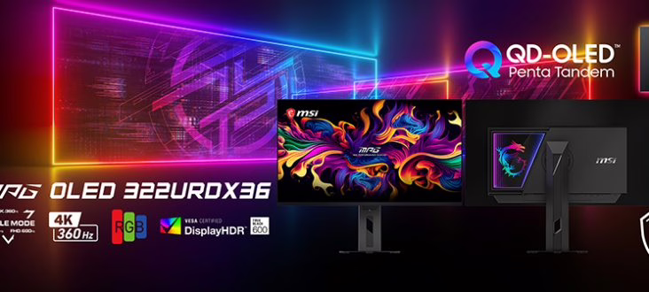 微星MPG OLED 322URDX36显示器正面图