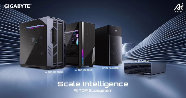 技嘉扩展AI TOP生态系统,发布AI TOP 100 B850工作站 1 (PR) Gigabyte Expands Its AI TOP Ecosystem with New High-Performance Systems