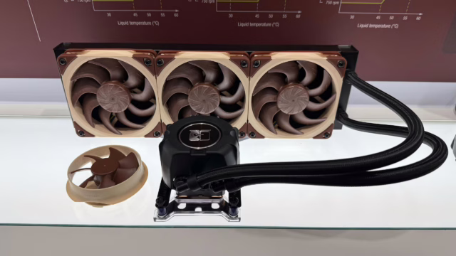 Noctua's first-ever AIO features a silenced Asetek Emma V2 pump and NF-A12/14 fans — 240mm NL-LC1 st