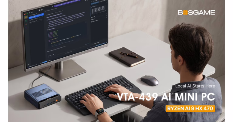 BOSGAME 发布 VTA-439 迷你 PC:搭载 AMD Ryzen AI 9 HX 470,本地 AI 算力 86 TOPS 4 BOSGAME impulsa la IA local práctica para usuarios cotidianos con su mini PC VTA-439