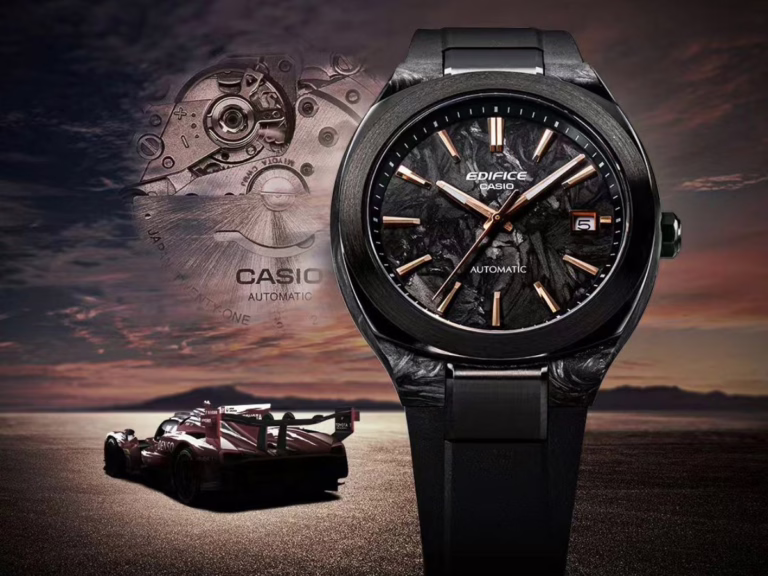Casio unveils new Edifice mechanical watch with carbon dial