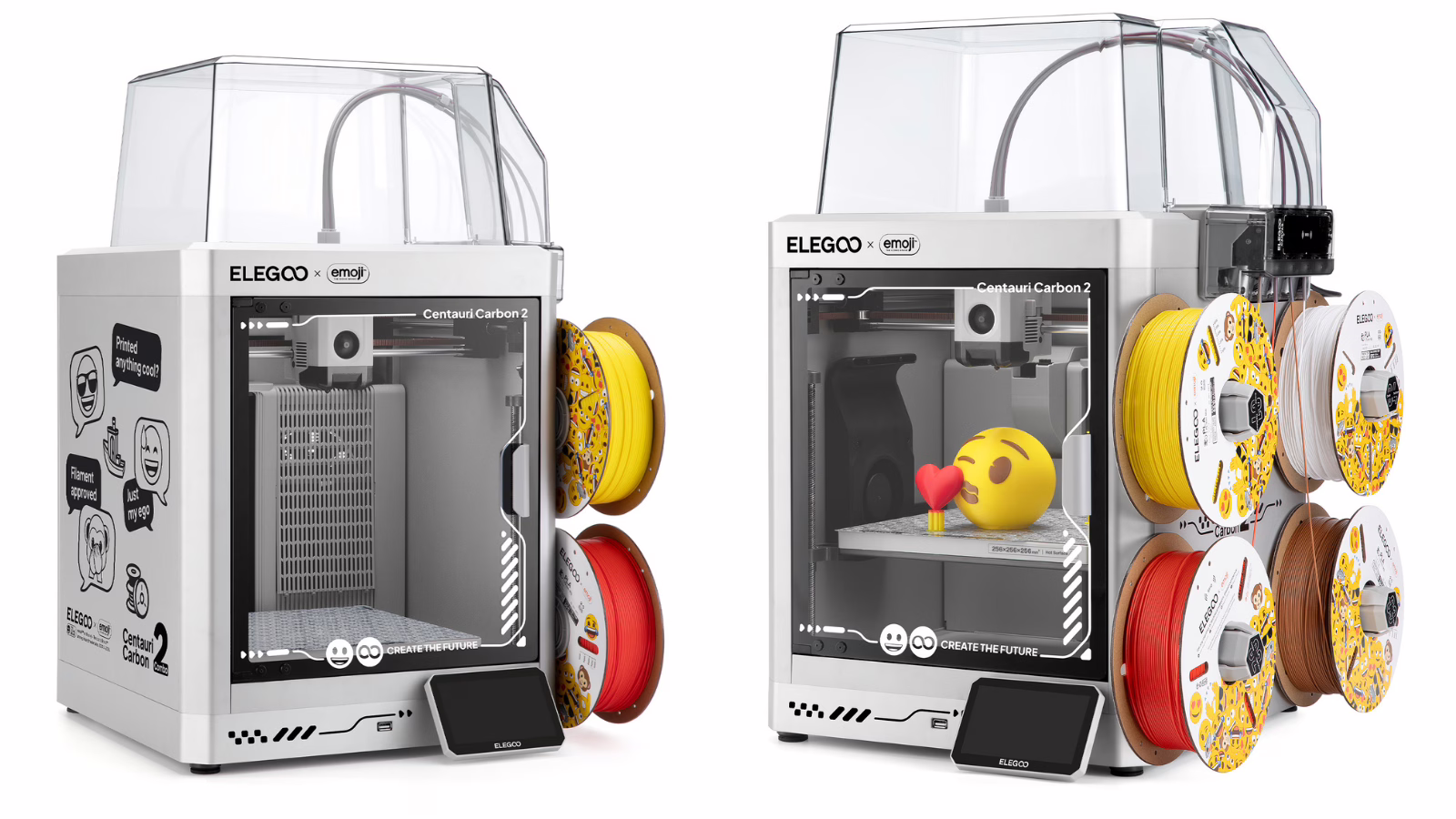 Elegoo推出emoji联名版3D打印机Centauri Carbon 2 Combo,售价489美元 1 Elegoo与emoji联名Centauri Carbon 2 Combo特别版
