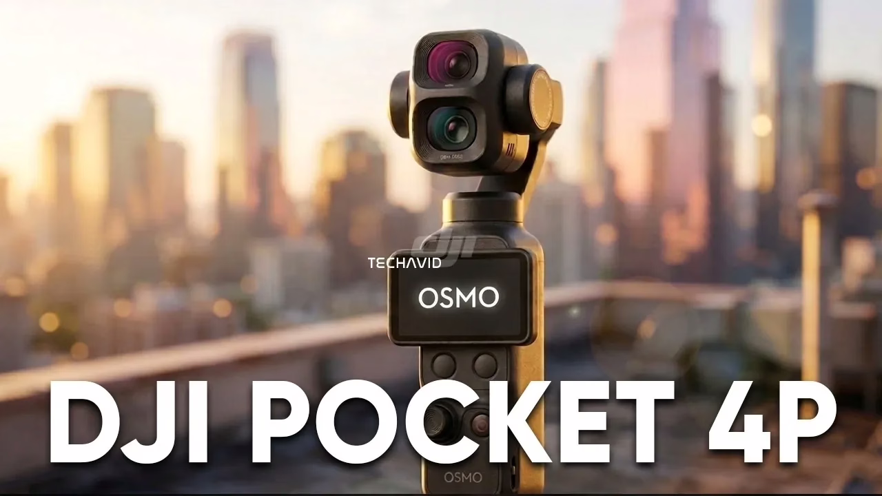 大疆Pocket 4 Pro白色版机身展示
